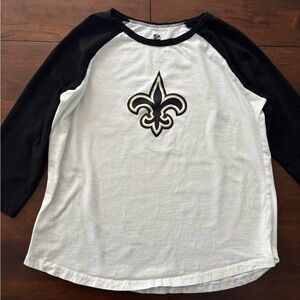 Women’s New Orleans Saints baseball tee